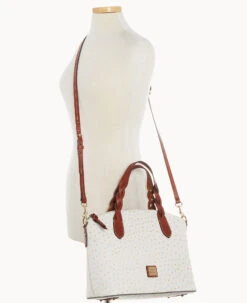 Ostrich Celeste Satchel Bone -Dooney & Bourke B1299G OTBOPATN ALT4