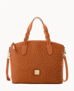 Ostrich Celeste Satchel Bone -Dooney & Bourke B1299G OTCAPAKR