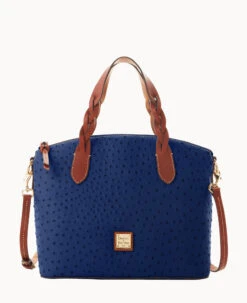 Ostrich Celeste Satchel Bone -Dooney & Bourke B1299G OTNVPATN