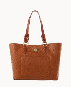 Ostrich Tammy Tote Caramel -Dooney & Bourke B1312G OTCAPATN0001 1