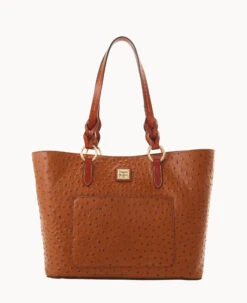 Ostrich Tammy Tote Caramel -Dooney & Bourke B1312G OTCAPATN0001 2