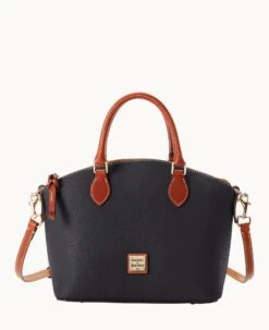 Pebble Grain Geena Satchel Black -Dooney & Bourke B1327G AWBLPATN 1