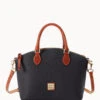 Pebble Grain Geena Satchel Black