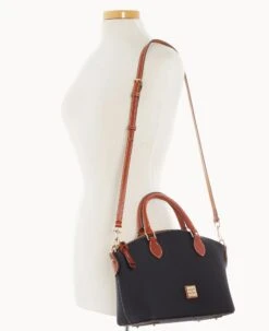 Pebble Grain Geena Satchel Black -Dooney & Bourke B1327G AWBLPATN ALT4 1