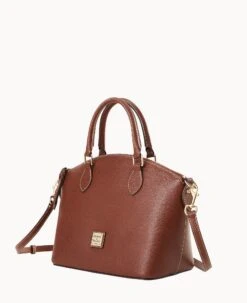 Saffiano Geena Satchel Amber -Dooney & Bourke B1327G SIARSIAR ALT1 1