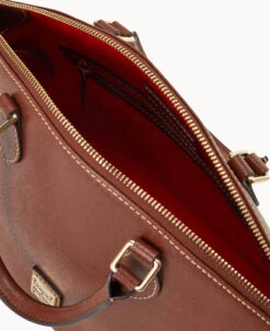 Saffiano Geena Satchel Amber -Dooney & Bourke B1327G SIARSIAR ALT2