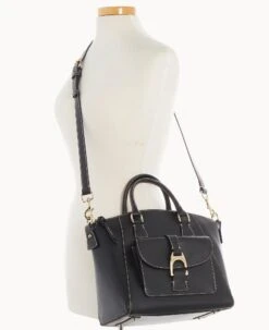 Saffiano Naomi Satchel Black -Dooney & Bourke B1379G SIBLSIBL ALT4 1