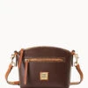 Wexford Leather Domed Crossbody Brown