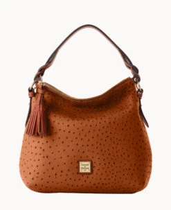 Ostrich Twist Strap Hobo Grey -Dooney & Bourke B1540G OTCAPATN