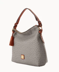 Ostrich Twist Strap Hobo Grey -Dooney & Bourke B1540G OTGYPATN ALT1