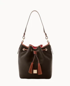Pebble Grain Tasha Drawstring Caramel 33 Pebble Grain Tasha Drawstring Caramel -Dooney & Bourke B1596G AWBMPATN