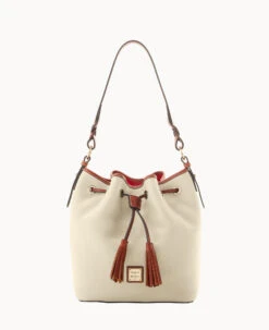 Pebble Grain Tasha Drawstring Caramel 34 Pebble Grain Tasha Drawstring Caramel -Dooney & Bourke B1596G AWBOPATN