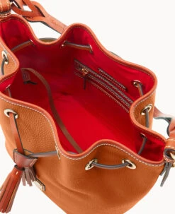 Pebble Grain Tasha Drawstring Caramel 23 Pebble Grain Tasha Drawstring Caramel -Dooney & Bourke B1596G AWCAPATN ALT2