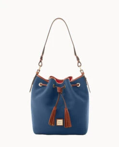Pebble Grain Tasha Drawstring Caramel 39 Pebble Grain Tasha Drawstring Caramel -Dooney & Bourke B1596G AWJEPATN