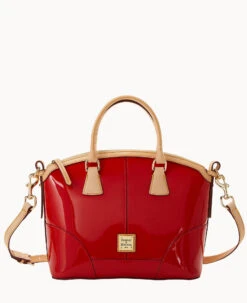 Patent Domed Satchel Black -Dooney & Bourke B1614G PTRDSVNA