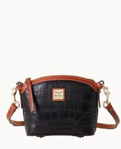 Landon Mini Domed Crossbody Black -Dooney & Bourke B1615G RIBLPATN 1