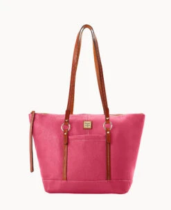 Pebble Grain Tilly Tote Hot Pink