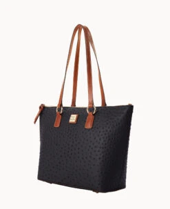 Ostrich Wren Tote Black -Dooney & Bourke B1694G OTBLPAKR ALT1