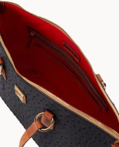 Ostrich Wren Tote Black -Dooney & Bourke B1694G OTBLPAKR ALT2