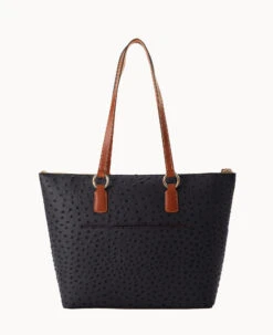 Ostrich Wren Tote Black -Dooney & Bourke B1694G OTBLPAKR ALT3