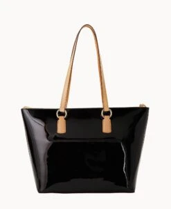 Patent Wren Tote Black -Dooney & Bourke B1694G PTBLSVNA ALT3 1