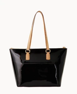 Patent Wren Tote Black -Dooney & Bourke B1694G PTBLSVNA ALT3