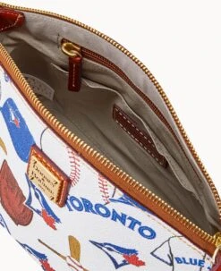 MLB Blue Jays Suki Crossbody BLUE JAYS -Dooney & Bourke B1696G QUMWPATNBJAY ALT2 1