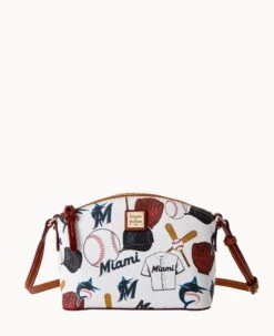 MLB Marlins Suki Crossbody MARLINS -Dooney & Bourke B1696G QUMWPATNMRLN 1