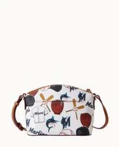 MLB Marlins Suki Crossbody MARLINS -Dooney & Bourke B1696G QUMWPATNMRLN ALT3 1