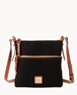 Suede Letter Carrier Black -Dooney & Bourke B1725G SUBLPATN 1