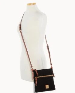 Suede Letter Carrier Black -Dooney & Bourke B1725G SUBLPATN ALT4 1