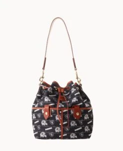 NFL Raiders Large Drawstring RAIDERS -Dooney & Bourke B1766G N3BLPATNRAID 1