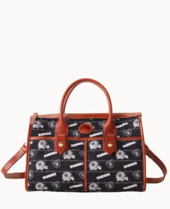 NFL Raiders Satchel RAIDERS 21 NFL Raiders Satchel RAIDERS -Dooney & Bourke B1775G N3BLPATNRAID 2