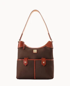 Pebble Grain Zip Hobo Brown Tmoro -Dooney & Bourke B1782G AWBMPATNLING 2