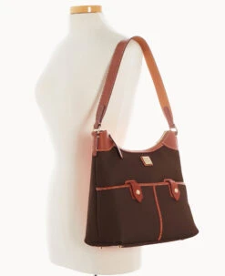 Pebble Grain Zip Hobo Brown Tmoro -Dooney & Bourke B1782G AWBMPATNLING ALT4