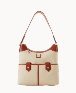 Pebble Grain Zip Hobo Brown Tmoro -Dooney & Bourke B1782G AWBOPATNLING