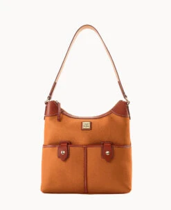 Pebble Grain Zip Hobo Brown Tmoro -Dooney & Bourke B1782G AWFCPATNLING