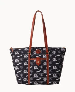 NFL Raiders Large Zip Tote RAIDERS -Dooney & Bourke B1784G N3BLPATNRAID 2