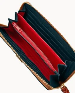 Pebble Grain Large Zip Around Wristlet Crossbody Black -Dooney & Bourke B1792G AWBLPATN ALT2 1