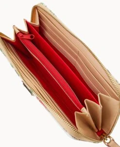 Botanical Collection Large Zip Around Wristlet Crossbody White -Dooney & Bourke B1792G BZWHSVNA ALT2 1