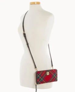 Tartan Large Zip Around Wristlet Crossbody Red -Dooney & Bourke B1792G TTRDPABL ALT4