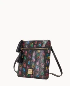 DB75 Multi Double Zip Tassel Crossbody Black -Dooney & Bourke B1795G 5SBLPABL ALT1 1