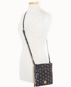 DB75 Multi Double Zip Tassel Crossbody Black -Dooney & Bourke B1795G 5SBLPABL ALT4