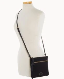 Nylon Double Zip Tassel Crossbody Black Black 20 Nylon Double Zip Tassel Crossbody Black Black -Dooney & Bourke B1795G INBLPABL ALT4 1