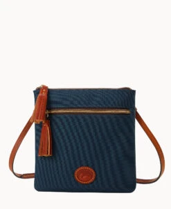 Nylon Double Zip Tassel Crossbody Black Black 24 Nylon Double Zip Tassel Crossbody Black Black -Dooney & Bourke B1795G INNVPATN