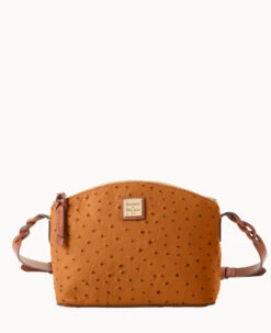 Ostrich Penny Crossbody Caramel -Dooney & Bourke B1823G OTCAPAKR
