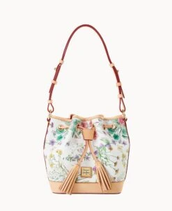 Botanical Collection Small Drawstring White 13 Botanical Collection Small Drawstring White -Dooney & Bourke B1830G BZWHSVNA 1