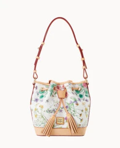 Botanical Collection Small Drawstring White 17 Botanical Collection Small Drawstring White -Dooney & Bourke B1830G BZWHSVNA 2