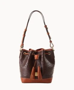 Ostrich Small Drawstring Brown Tmoro 23 Ostrich Small Drawstring Brown Tmoro -Dooney & Bourke B1830G OTBMPAKR 1