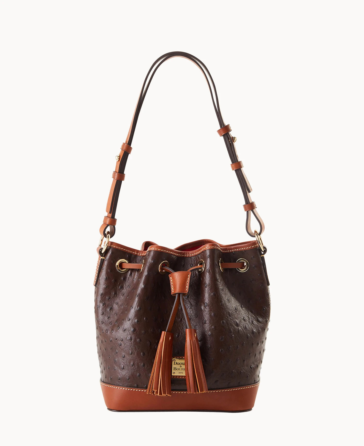 Ostrich Small Drawstring Brown Tmoro 1 Ostrich Small Drawstring Brown Tmoro